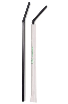 Byo - Cannuccia nera in pla imbustata 24 cm