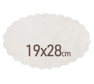 Byo - Carta fritto ovale in paglia bianca 80 gms 19 x 28 cm