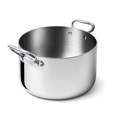 Agnelli - Casseruola Alta 2 Manici 28 cm Alu-Inox 3-Ply Induzione