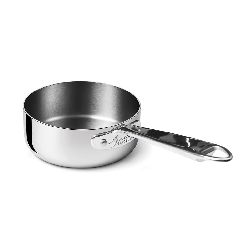 Agnelli - Casseruola Bassa 1 Manico 28 cm Alu-Inox 3-Ply Induzione
