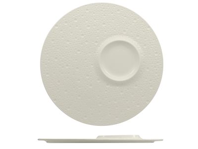 Feng - Piatto flat gourmet asimmetrico 30 cm Deva