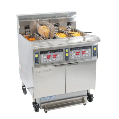 Casselin - Electric fryer with oil filtration system 4 x 12 l 17+17kW