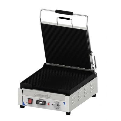 Casselin - Piastra panini Premium XL rigato-rigato con timer