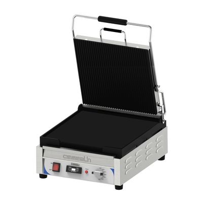 Casselin - Piastra panini Premium XL rigata-liscia con timer