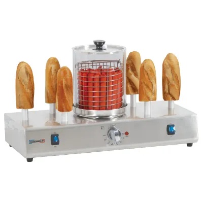 Casselin - Macchina per hot dog 6 punzoni riscaldanti