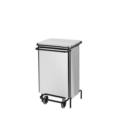 Contenitore portarifiuti Medial Frontinox inox pedale apertura frontale ruote gomma uso horeca professionale

