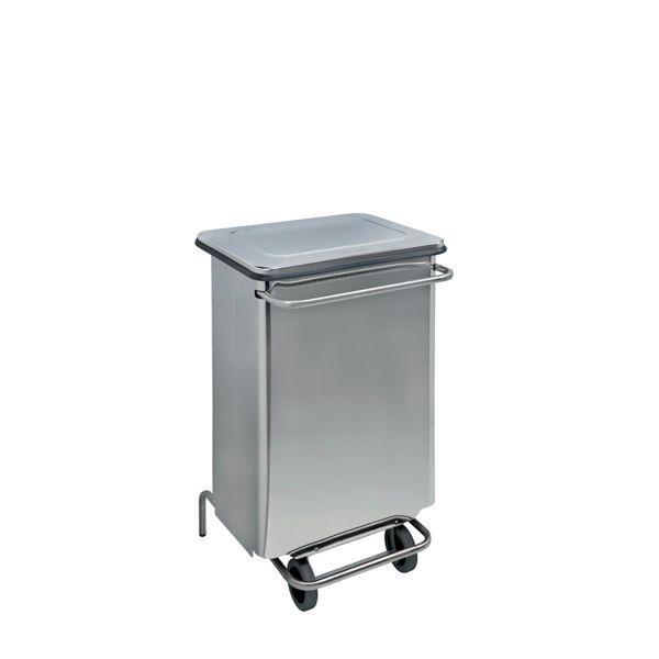 Medial Contimar 110L stainless steel pedal bin Rina CNPP removable front sack elastic rubber wheels horeca marine
