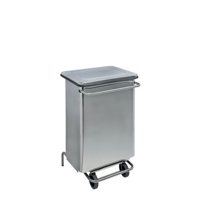 Medial Contimar contenitore mobile inox 110L Rina CNPP pedale frontale elastico sacco ruote gomma horeca nautica
