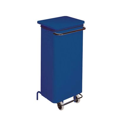 Medial Conticolor mobiler Abfallbehälter 110 L blau abnehmbare Front Sackhalter Gummiräder HACCP HORECA
