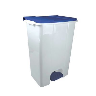 Conti Medial 80 l Polypropylen Abfallbehälter Pedal blauer Deckel Gastronomie
