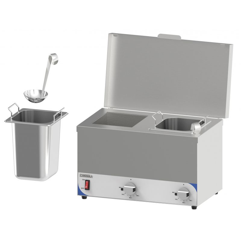 Casselin - Compact bain-marie for sauces with 2 trays