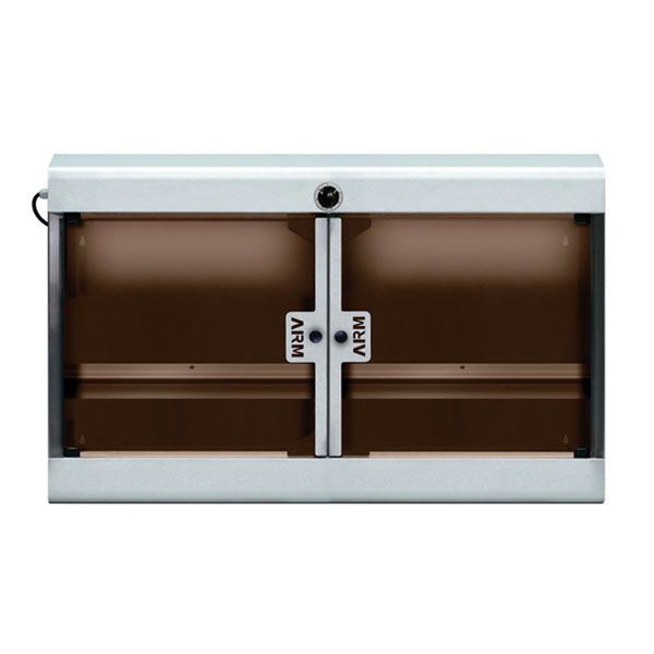 Stery Edelstahlsterilisator magnetisch 20 Messer UVC 15W Lampe Timer getöntes Plexiglas IP20 Horeca
