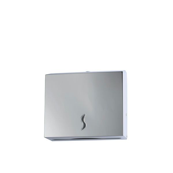 Dispenser Brinox inox AISI 304 per 200 fogli carta piegata a C e Z con serratura antivandalo.

