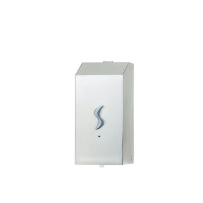 Automatic satin foam soap dispenser 1L with IR sensor and anti-vandal metal lock.

