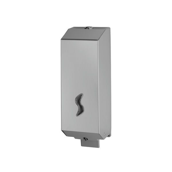 Brinox 1.2L satin dispenser with manual dosing and metal lock for professional horeca use

