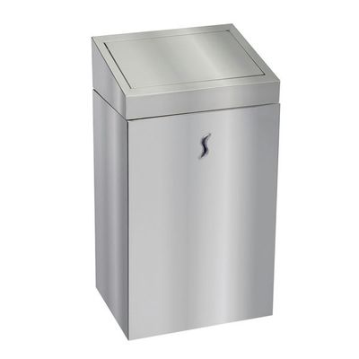 Gettacarte Medial Brinox inox con coperchio push e reggisacco interno, uso horeca

