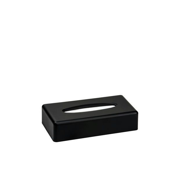 Noir Medial portafazzoletti rettangolare ABS nero per confezioni 24,5x13,5x5,5 cm uso professionale horeca

