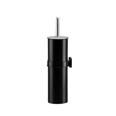Portascopino murale Noir Medial ABS nero e manico argento con setola nera e kit montaggio professionale

