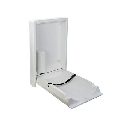 Fasciatoio verticale Ninna in HDPE bianco con pistone e cintura, uso professionale horeca

