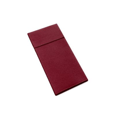 Serviette Rot Airlaid, gefaltet Bestecktasche 40x32 cm