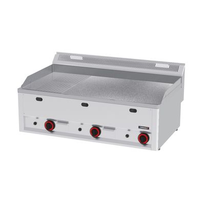 Casselin - Fry top chrome ribbed granulated gas 99