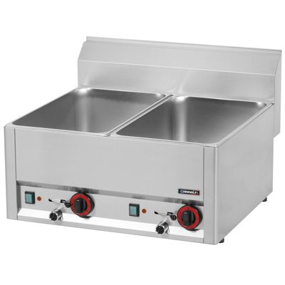 Casselin - Bagno maria doppio GN 1/1 con valvola di scarico 33
