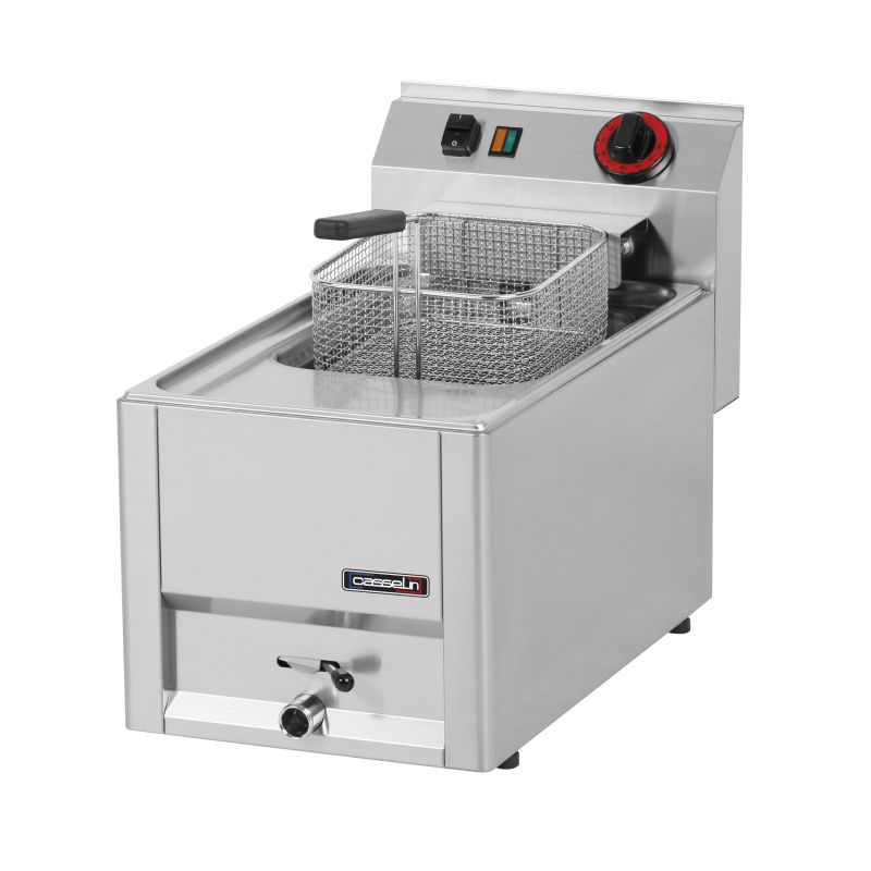 Casselin - Electric fryer top with drain valve 8 liters 33