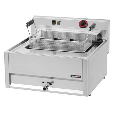 Casselin - Electric fryer top with drain valve 16 l 66