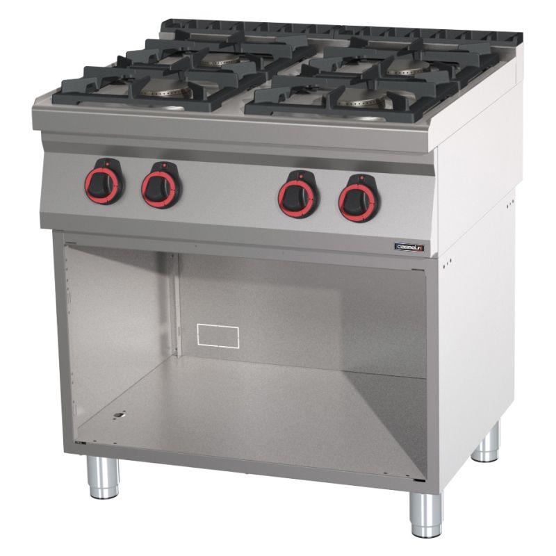 Casselin - 4-burner gas stove on cabinet 80
