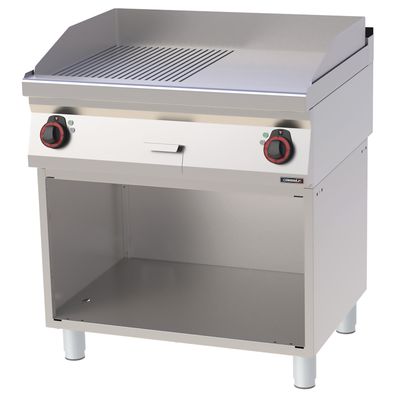 Casselin - Fry top in ghisa rigato-liscio su vano 80