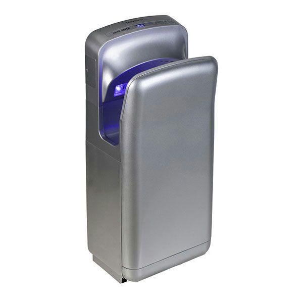 Tirolix Bayamo grigio metallizzato asciugamani smart AC motore UV sterilizzazione serbatoio estraibile horeca

