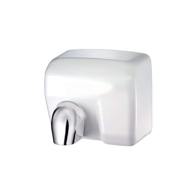 Hamet Medial automatic hand dryer 2400W white, sensor, 360° nozzle, vandal-proof steel cover for horeca use