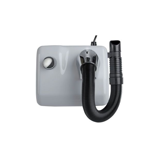 Hamet Medial asciugacapelli da parete 1100 W con tubo estensibile 60‑120 cm, pulsante e doppio termostato
