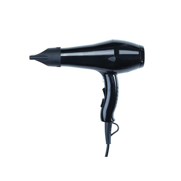 Yul Pro Fit asciugacapelli Medial 1000 W nero, pulsante, concentratore aria, uso intensivo fitness wellness.