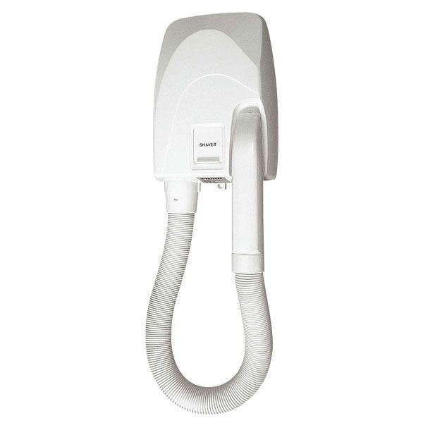 Asciugacapelli da parete Yul Atelier Medial con tubo e accensione automatica, ideale per uso alberghiero.