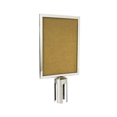 Pannello informativo Alfa Board Medial con cornice inox per colonna segnapercorso.