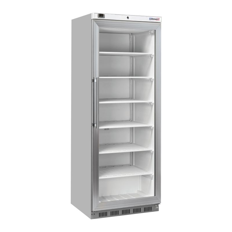 Casselin - Glass negative cabinet 400 l Stainless Steel