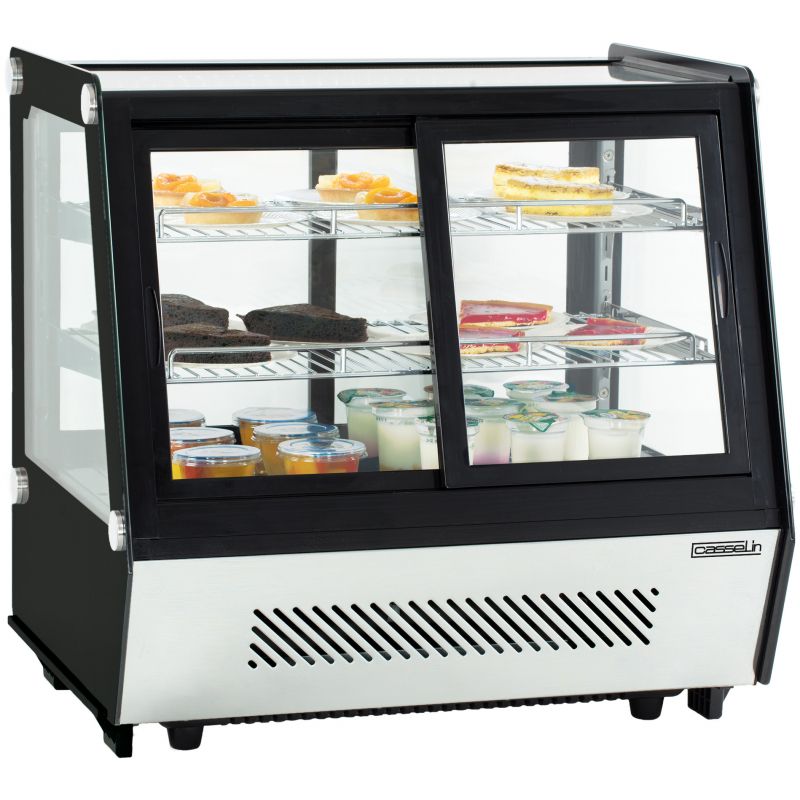 Casselin - Double-door refrigerated countertop display case 125 l