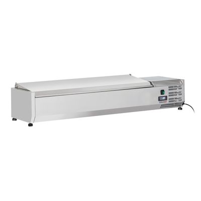 Casselin - Saladette da banco con coperchi 6 x GN 1/4