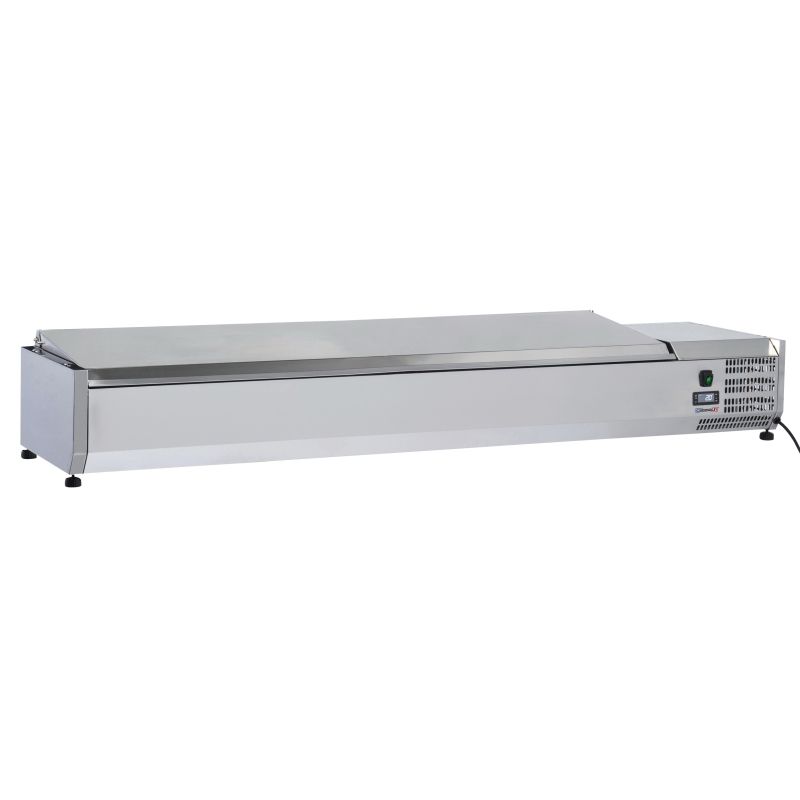Casselin - Saladette da banco con coperchi 8 x GN 1/3