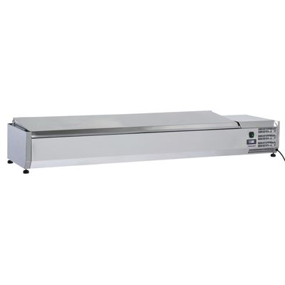 Casselin - Saladette da banco con coperchi 8 x GN 1/3