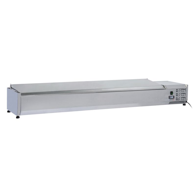 Casselin - Saladette da banco con coperchi 9 x GN 1/3