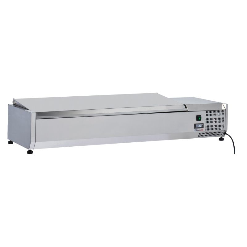 Casselin - Saladette da banco con coperchi 6 x GN 1/3