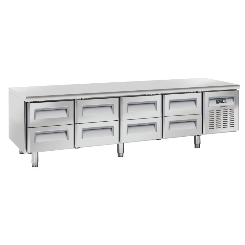 Casselin - Refrigerated table with 8 drawers GN 1/1