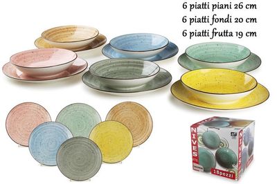 Frescura - Piatti tavola 18 pezzi assortiti Nives
