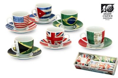 Frescura - Tazza caffè 6 pezzi Bandiere