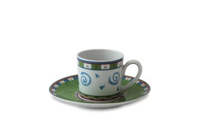 Frescura - Tazza caffè geometrico Motion Shells Green