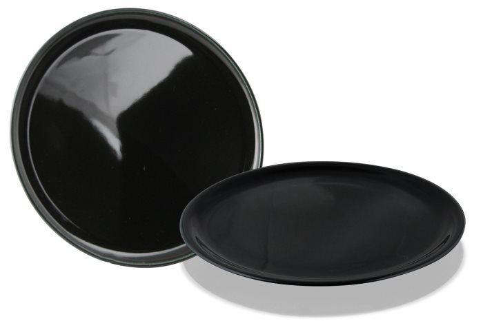 Frescura - Flat plate 30,5 cm Poke Glaze Black