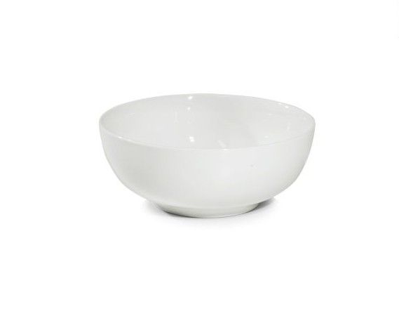 Rounded 16 cm salad bowl white porcelain for horeca professional use