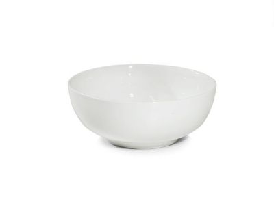 Rounded 16 cm salad bowl white porcelain for horeca professional use